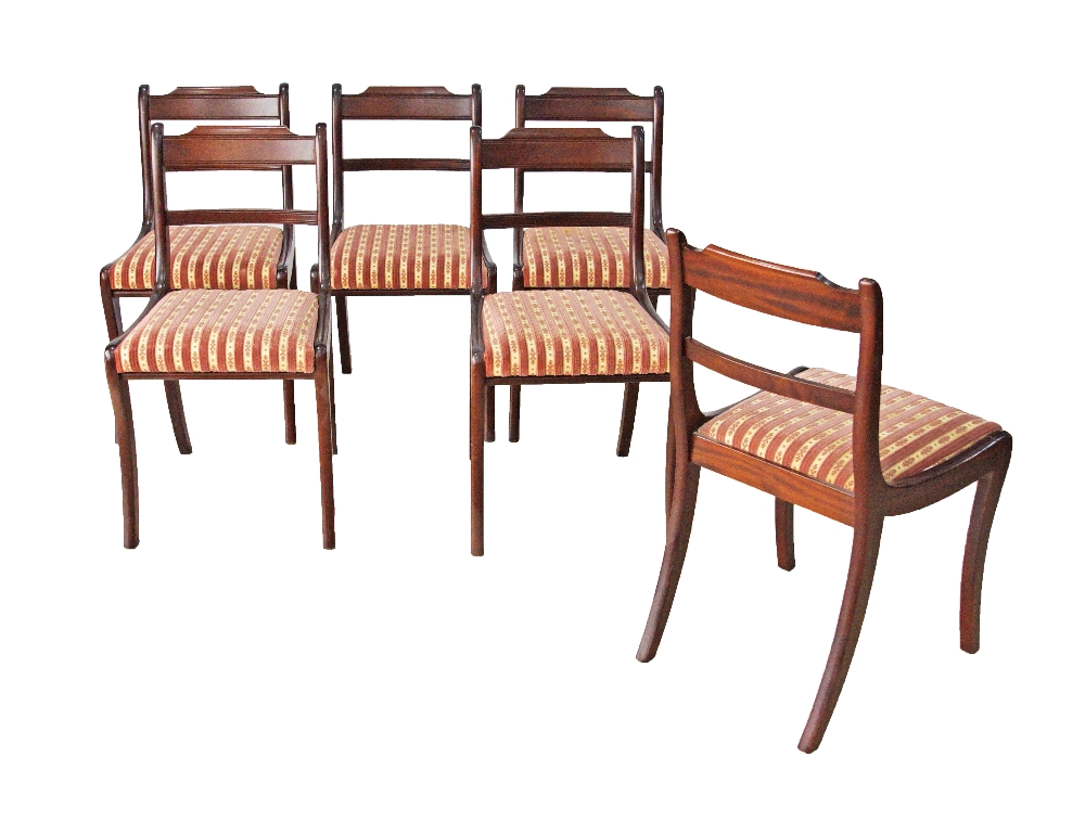 Regency style carved mahogany dining chairs
