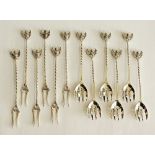 Cypriot silver cake / sweetmeat forks