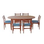 Danish mid century teak dining suite