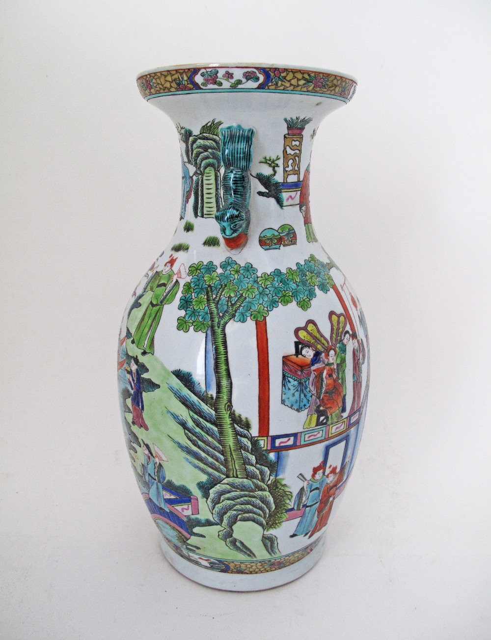 Chinese famille rose vase and blue and white bowl - Image 3 of 9