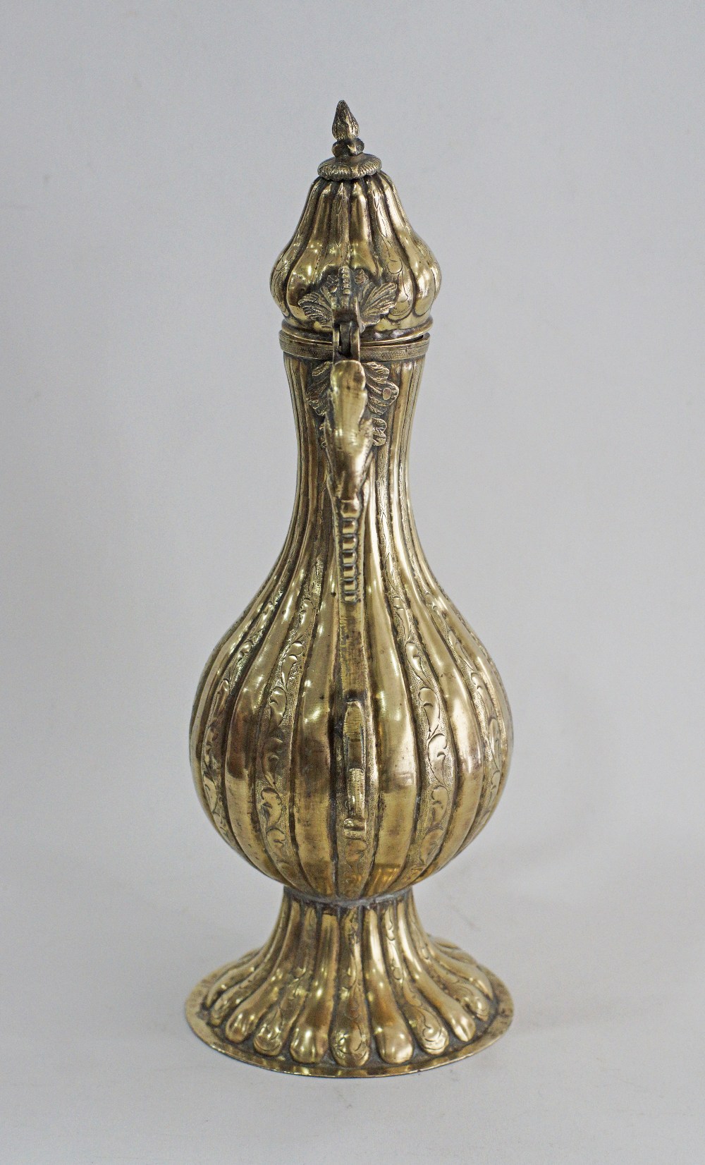 Turkish Ottoman brass ewer / coffee pot / tombak. - Image 4 of 8