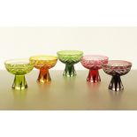 Murano crystal footed bowls