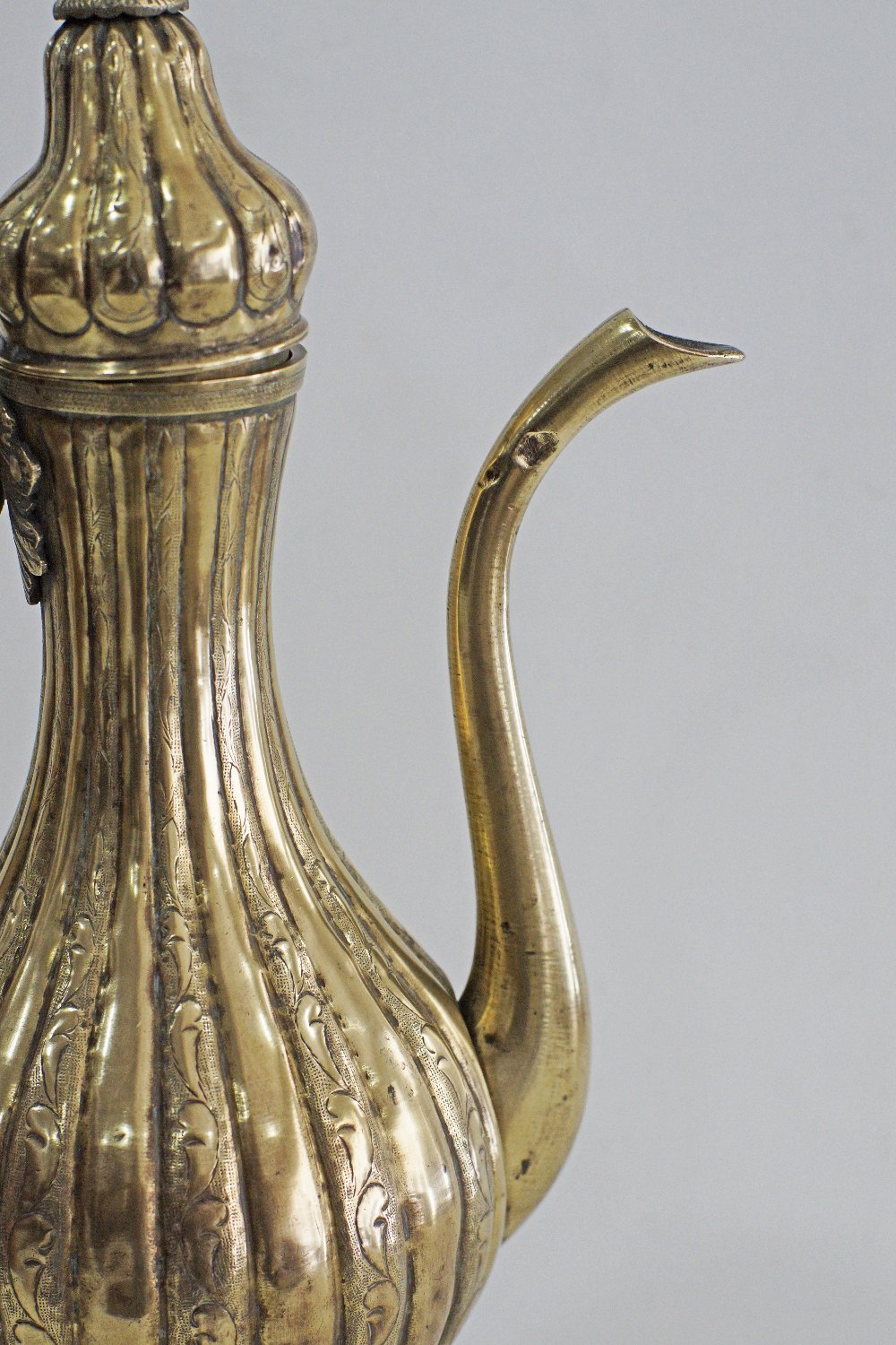 Turkish Ottoman brass ewer / coffee pot / tombak. - Image 2 of 8