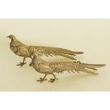 Silver plated pheasants.