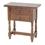 A provincial style two drawer commode