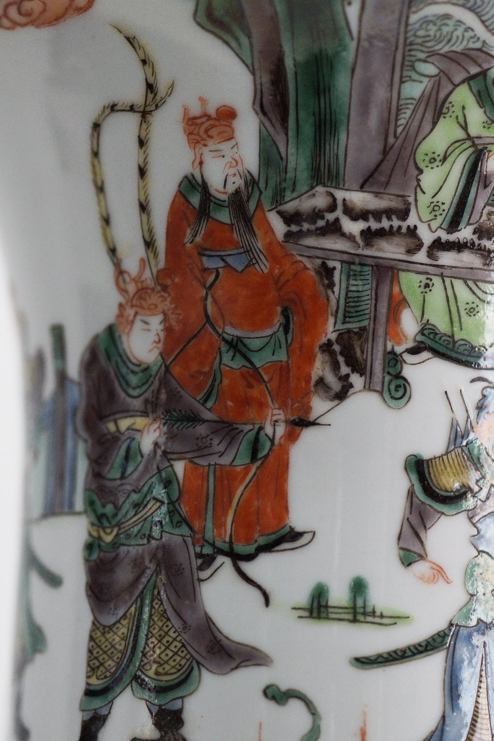 Chinese famille verte porcelain YenYen vase - Image 10 of 14