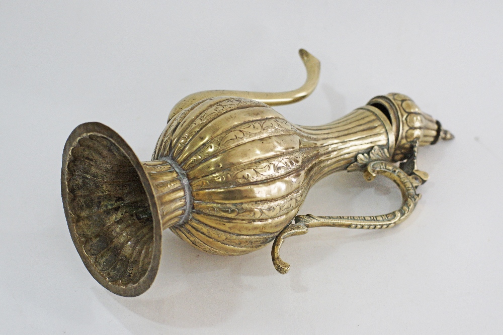 Turkish Ottoman brass ewer / coffee pot / tombak. - Image 7 of 8