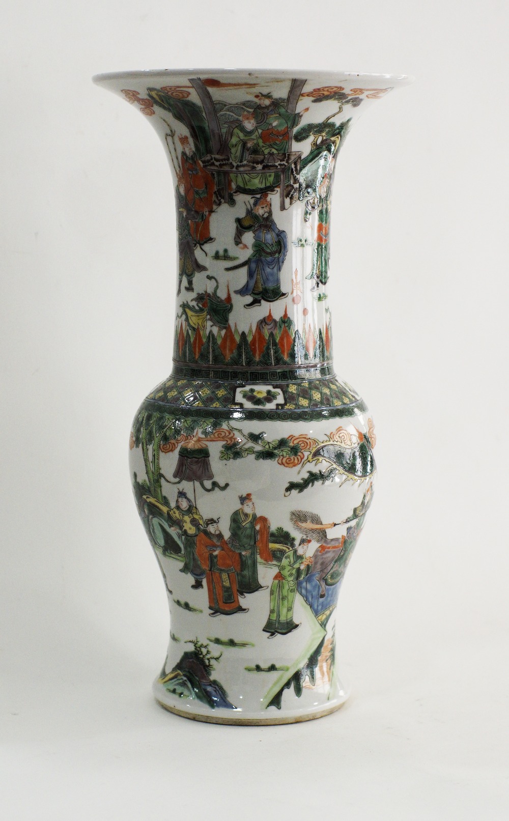 Chinese famille verte porcelain YenYen vase - Image 13 of 14