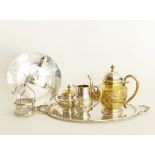 Austrian Gutenberg silver plated tea set