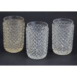 Antique hand cut crystal tumblers