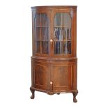 Dutch style quarter circle corner display / drinks cabinet