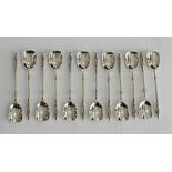 Cypriot, set of 12 silver ice cream spoons