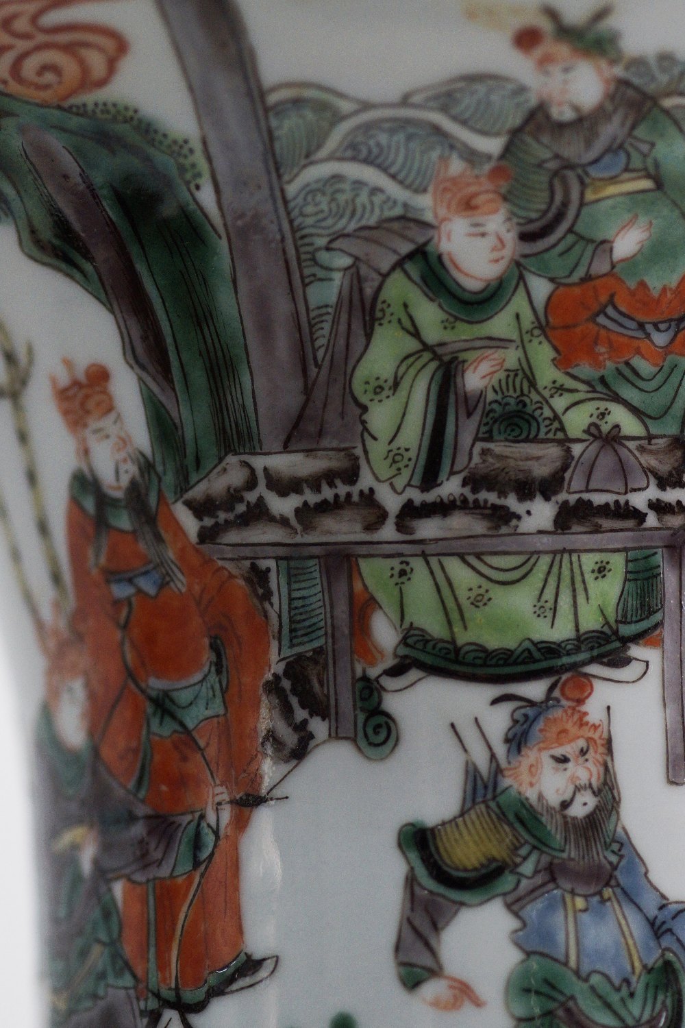 Chinese famille verte porcelain YenYen vase - Image 11 of 14