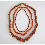 Amber necklaces.