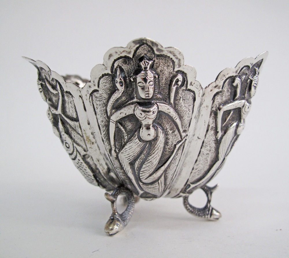 Indian silver six lobed bowl. - Image 6 of 7