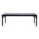 Cypriot black lacquered dining table.
