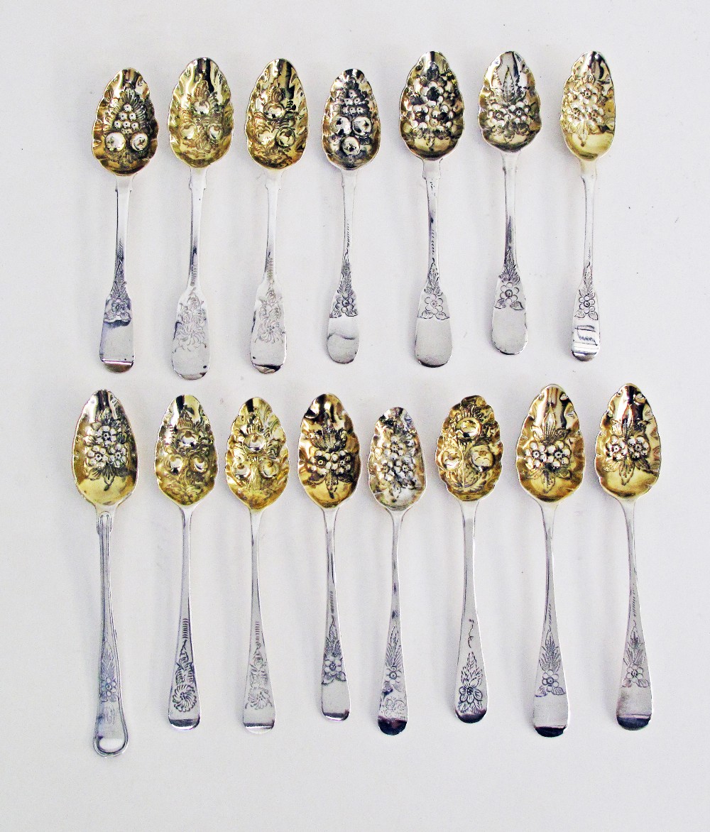 Silver berry spoons.