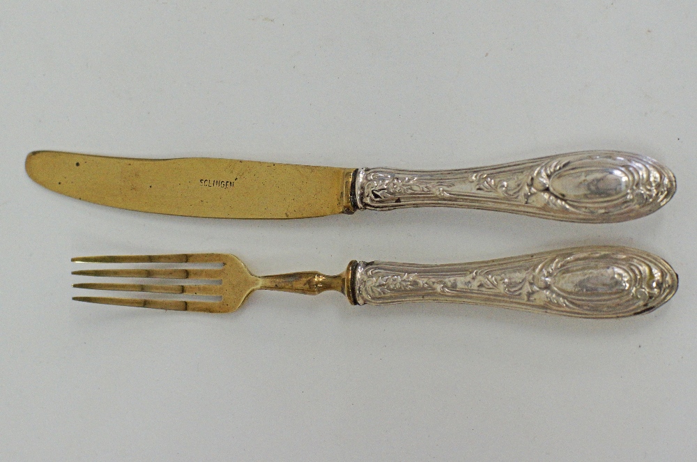 Silver desert knives and forks. - Image 2 of 2