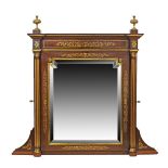 French Louis XVI style Tabernacle over mantel wall mirror.