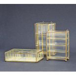 Glass jewelry boxes.