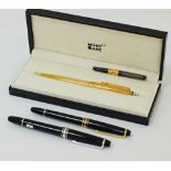 Mont Blanc luxury writing instruments.