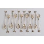 Cypriot silver sweetmeat forks.