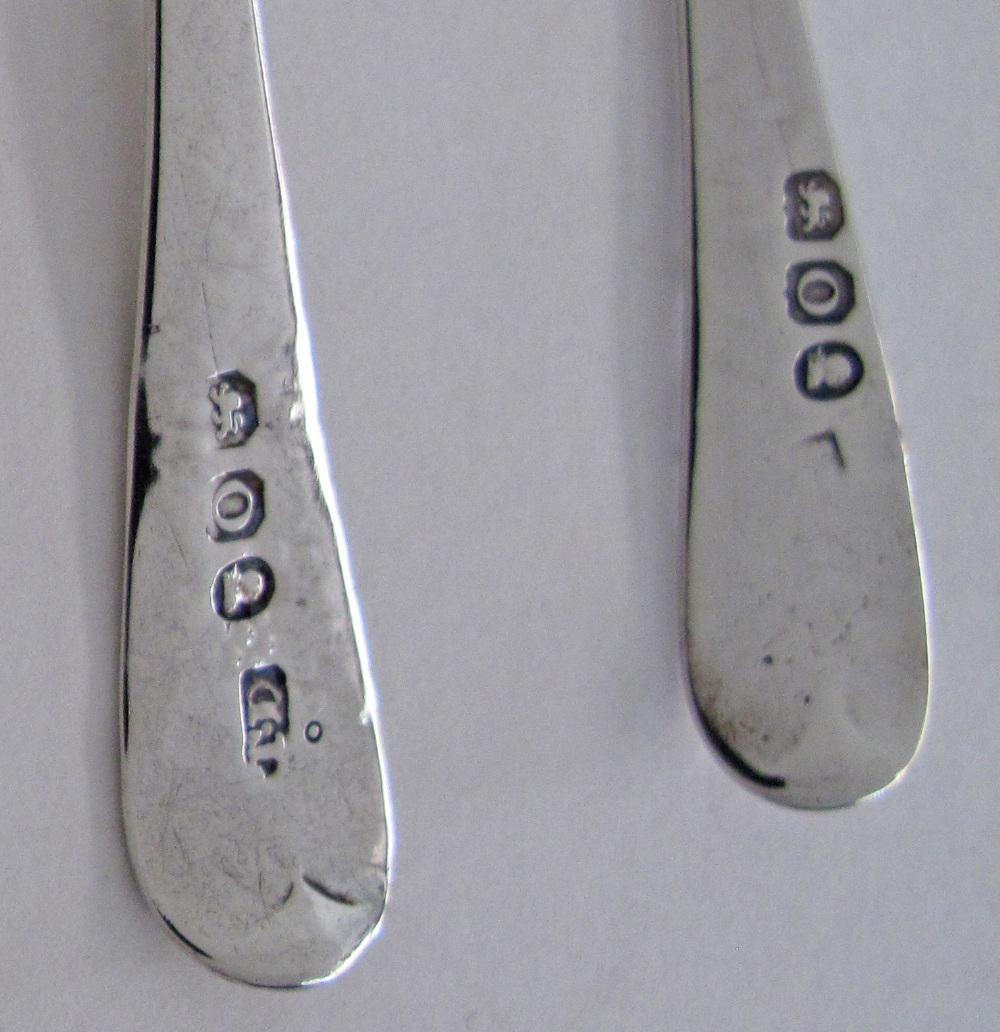 Silver berry spoons. - Image 5 of 10