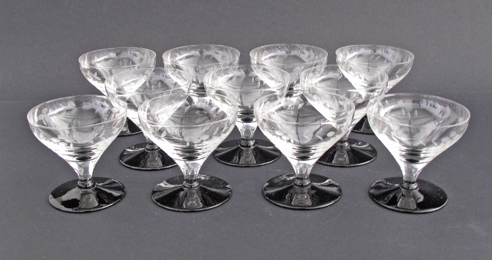 Vintage footed wine glasses.