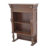 Flemish / Dutch carved oak bookshelves.