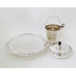 Silver plated tableware.