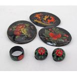Russian lacquer jewelry