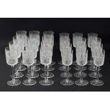 Bohemian crystal footed wine glasses
