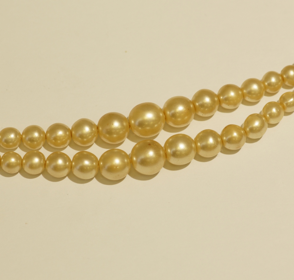 Two-strand graduated pearl necklace - Bild 2 aus 4