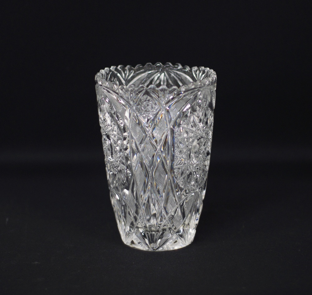 Bohemian crystal vase