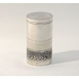 Cypriot silver cylindrical box