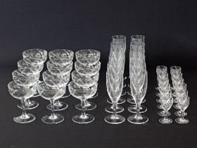 Engraved footed glasses