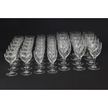 Engraved footed glasses