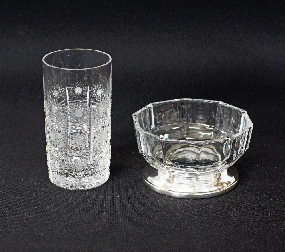 Bohemian hand cut crystal tumblers - Image 3 of 3