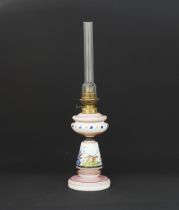 French opaline oil lamp