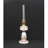 French opaline oil lamp