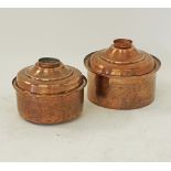 Copper lidded cauldrons