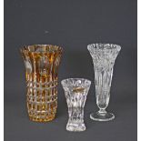 Art Deco crystal vases