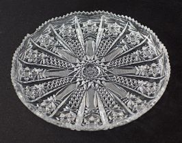 Bohemian crystal serving plate