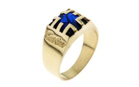 Ring 585/- Gelbgold mit Farbstein 6.84g