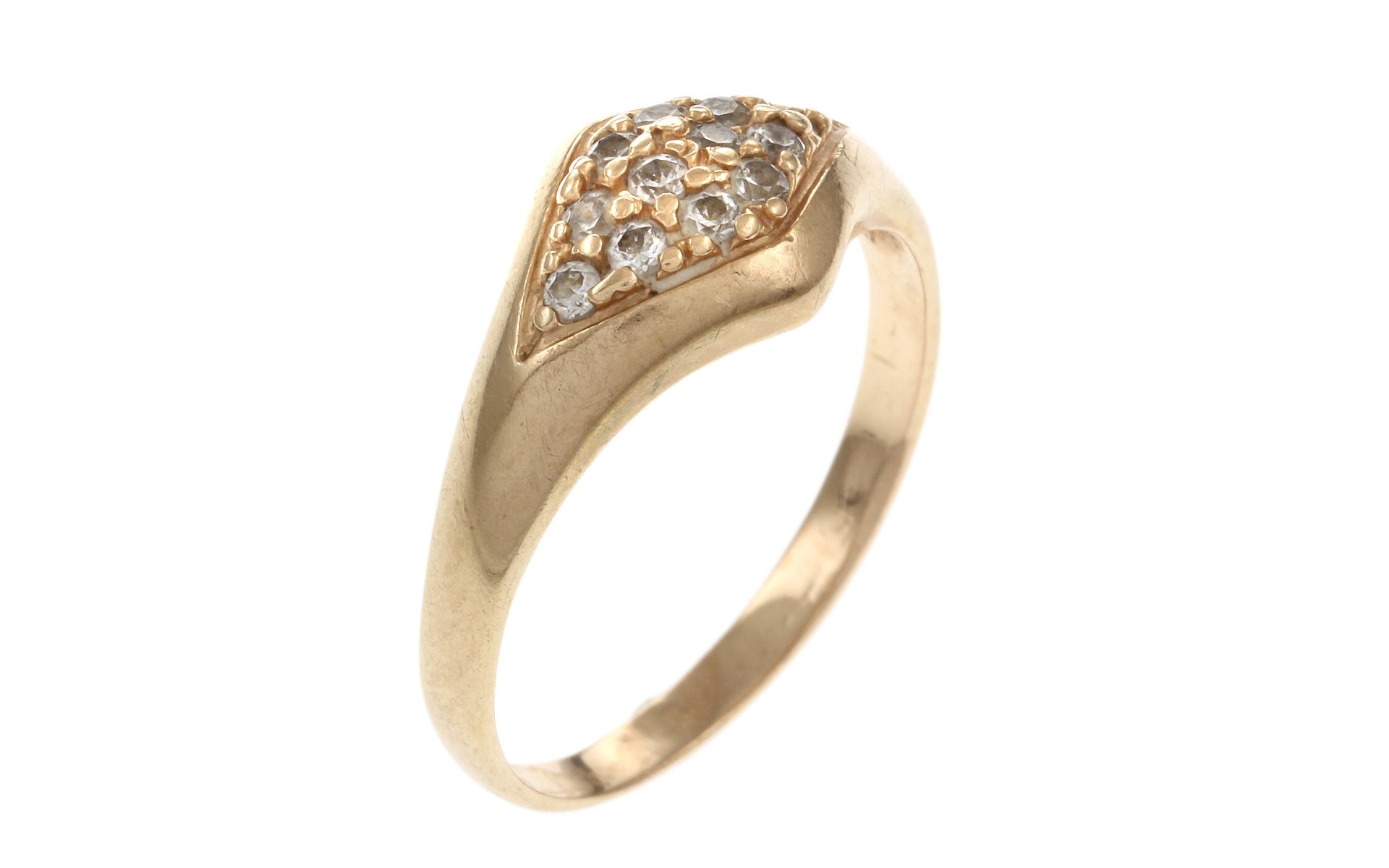 Ring 585/- Rotgold mit Zirkonia 3.24g