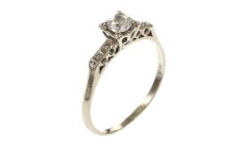 Ring 585/- Weissgold mit Diamanten 2.45g