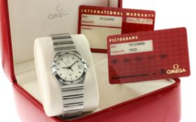 Omega Constellation Ref.58568046 Quarz Edelstahl mit Box und Papiere