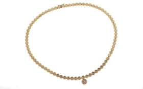 Collier 39.66 g 585/- Gelbgold mit Diamanten