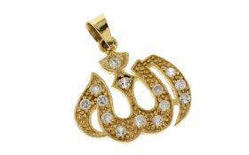 Anhaenger 750/- Gelbgold mit Zirkonia 3.16g