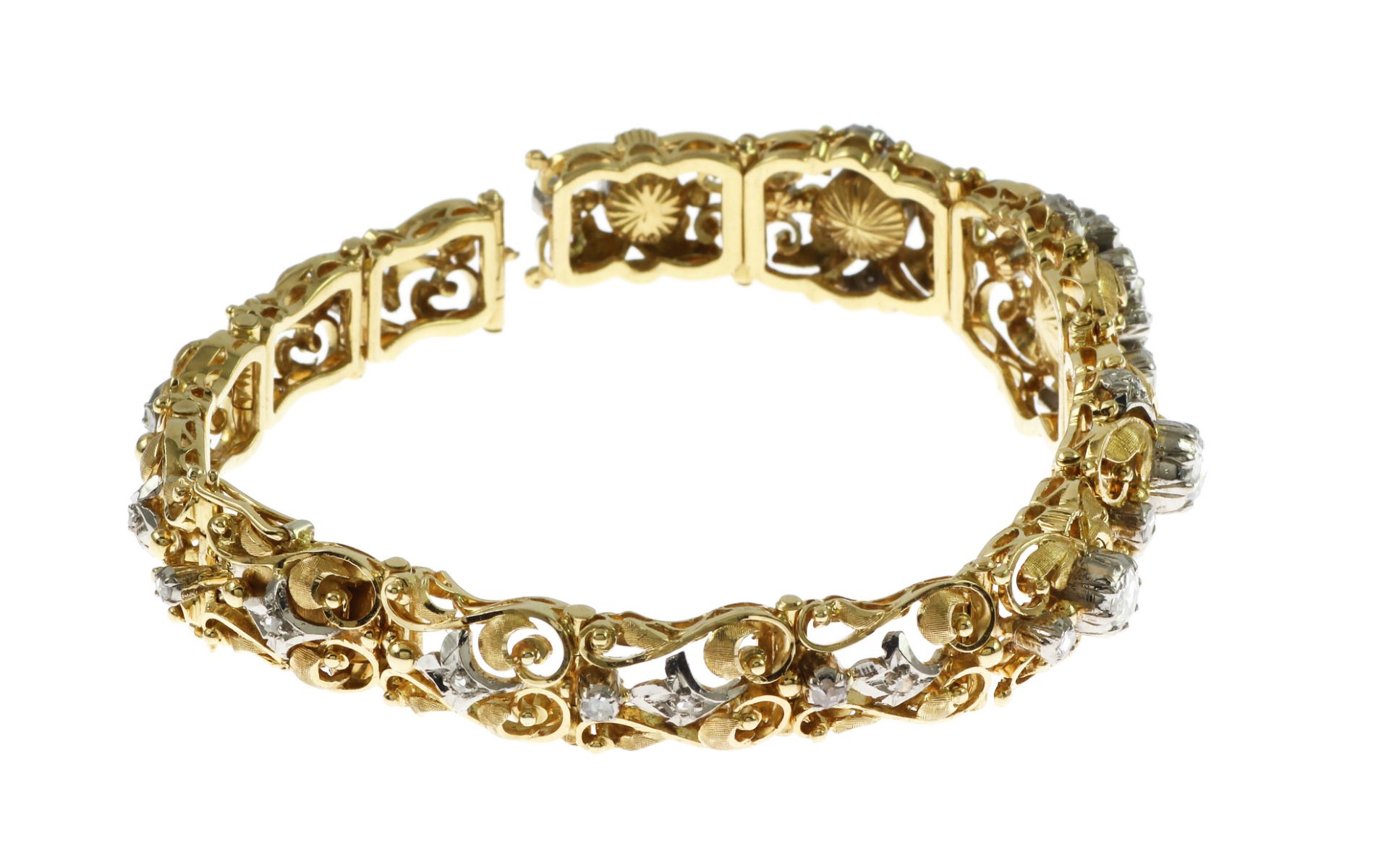 Armband 53.31 g 750/- Gelbgold mit Diamanten